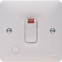 Show details for  20A Double Pole Switch with LED Indicator and Flex Outlet, 1 Gang, White, Sollysta Range
