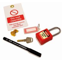 Show details for  Miniature Circuit Breaker Lockout Blister Kit, Lockout Padlock, Lockout Toggle, Label, Pen