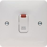 Show details for  20A Double Pole Switch 'Waterheater' with LED Indicator, 1 Gang, White, Sollysta Range