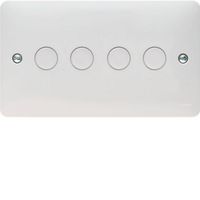 Show details for  250W Push Button Dimmer Switch, 4 Gang, White