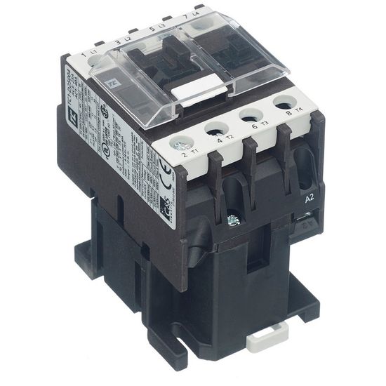 4kW Contactor, 4 Pole, 9A @ AC3 / 25A @ AC1, 4N/O, 230VAC