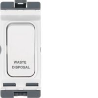 Show details for 20A 1 Way Double Pole Grid Switch 'Waste Disposal', White, White Trim, Sollysta Range