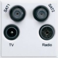 Show details for  Quadplexer TV/SAT/FM/RTRN Module, IP20, White