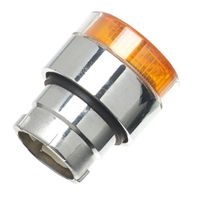 Show details for  Metal 22.5mm Illuminated Flush Push-Button Head Only, Amber, IP65