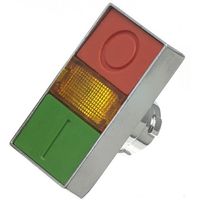 Show details for  Metal 22.5mm Illuminated Twin Push Button, Off-On, IP40