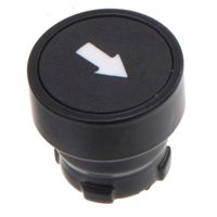 Show details for  22mm Metal Flush Push Button Head, Black Button / White Arrow, IP65