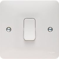 Show details for  Retractive Push Switch, 1 Gang, White, Sollysta Range