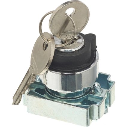 Metal 22 5mm Key Operated Selector Switch Ip65 2 Position Key Removable In 2 Positions