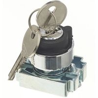 Show details for  22.5mm Metal Key Operated Selector Switch, 2 Position 'Centre Off', IP65