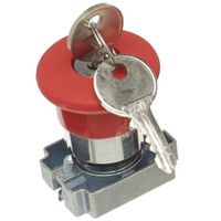 Show details for  Metal 22mm Emergency Stop Button with Collar, Key Release 'Latching', IP65