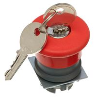 Show details for  Metal 22mm Emergency Stop Button, Key Release 'Latching', IP65