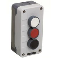 Show details for  Plastic Control Station, 3 Position, 2NO / 1NC, Grey, IP65