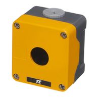 Show details for  Metal Control Station, 1 Hole, Empty, Grey / Yellow, IP65