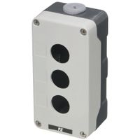 Show details for  Metal Control Station, 3 Hole, Empty, Grey, IP65