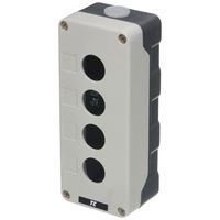 Show details for  Metal Control Station, 4 Hole, Empty, Grey, IP65