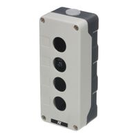 Show details for Metal Control Station, 4 Hole, Empty, Grey, IP65