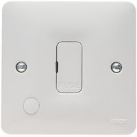 Show details for  13A Unswitched Fused Connection Unit with Flex Outlet, 1 Gang, White, Sollysta Range