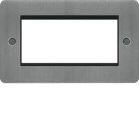 Show details for  Sollysta Euro Style Plate, 3 Module, Brushed Steel