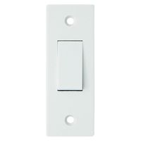 Show details for  1 Gang 2 Way 10A Architrave Switch White