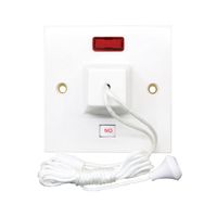 Show details for  45A DP Ceiling Pull Switch White With Neon Indicator