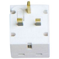 Show details for  13A Fused Adaptor, 3 Way, White