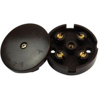Show details for  5A 4 Terminal Junction Box 60mm Brown