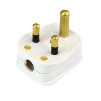 Show details for  5A Round Pin Plug Top White