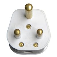 Show details for  15A Round Pin Plug Top White