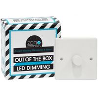 Show details for  0W-150W/VA Plated Dimmer, 1 Gang, White