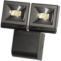 Show details for  2 x 10W LED Compact Floodlight Twin Flood, 4000K, 840lm, IP55, Black