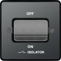 Show details for  3 Pole Fan Isolator Switch, 1 Gang, Black Nickel