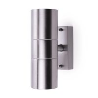 Show details for  Coral Up/Down Wall Light, GU10, IP44, Stainless Steel