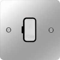 Show details for  13A Unswitched Fused Connection Unit, 1 Gang, Polished Steel