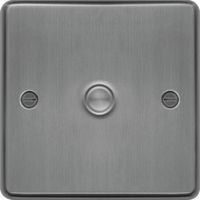 Show details for  400W Dimmer Switch, 1 Gang, Brsuhed Steel