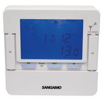 Show details for  A wireless digital, battery operated, 16A programmable 7 day room thermostat.  Volt free contacts