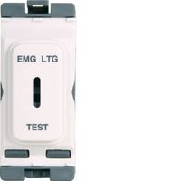 Show details for  20A Double Pole Grid Key Switch 'Emergency Lighting Test', White, White Trim, Sollysta Range
