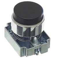 Show details for  22.5mm Metal Projecting Push Button with Collar, Black, IP65