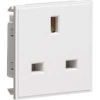Show details for  13A Unswitched Socket Module, 50mm x 50mm, White