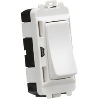 Show details for 20AX Double Pole Grid Switch Module, White, White Trim, Metal Clad Range