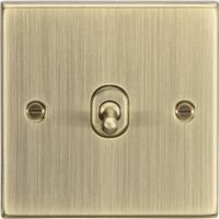 Show details for  10AX 2 Way Toggle Switch, 1 Gang, Antique Brass