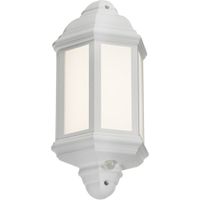 Show details for  230 Volt IP54 LED Half Wall Lantern With PIR - White