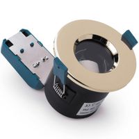 Show details for  Fire Rated Fixed Downlight, GU10 (Lamp Not Included), Satin Chrome, IP65, Brisbane Range