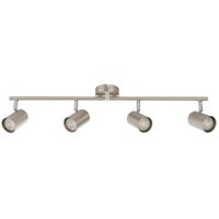 Show details for  Quad Light Adjustable Spotlight Bar, GU10 (Lamps Not Included), Satin Chrome, Arezzo Range