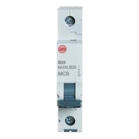 Show details for  25A MCB, 1 Pole, Type B, 6kA