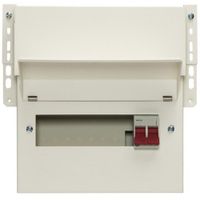 Show details for 100A Main Switch Meter Cabinet Consumer Unit, 8 Way, Steel, IP2XC