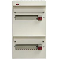 Show details for  100A Main Switch Duplex Dual Tariff Consumer Unit, 22 (11+11) Way, Steel, IP2XC