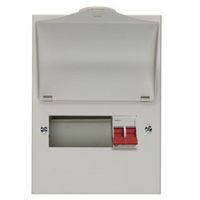 Show details for 100A Consumer Unit Main Switch, 7 Module, 5 Way, White, IP2XC