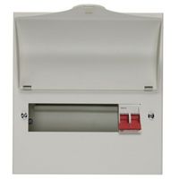 Show details for 100A Consumer Unit Main Switch, 10 Module, 8 Way, White, IP2XC