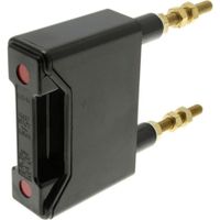 Show details for  63A Back Stud Connected Fuse Holder, 690V, Black, Red Spot Range