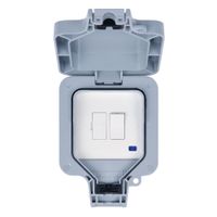 Show details for 13A Fused Spur 1 Gang Switched c/w Neon IP66 Grey
